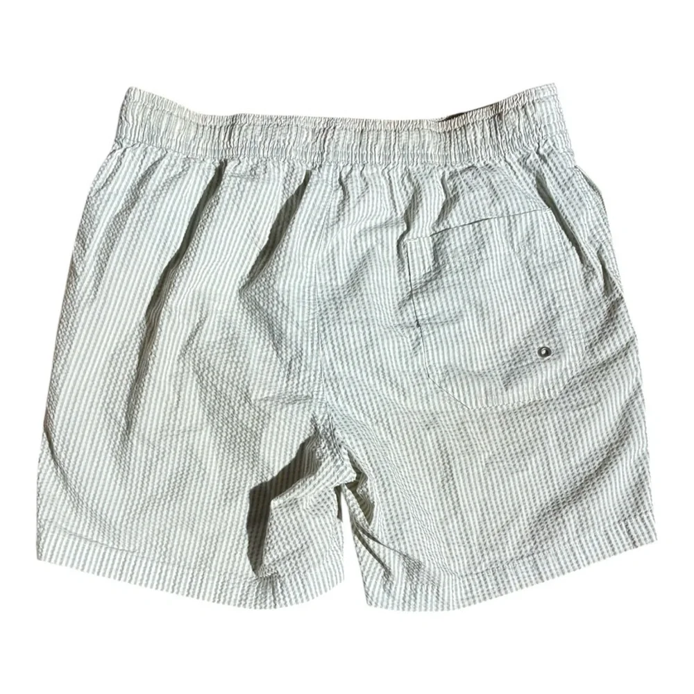 Allsaints Seersucker Swim Trunks Shorts - Picture 2 of 6
